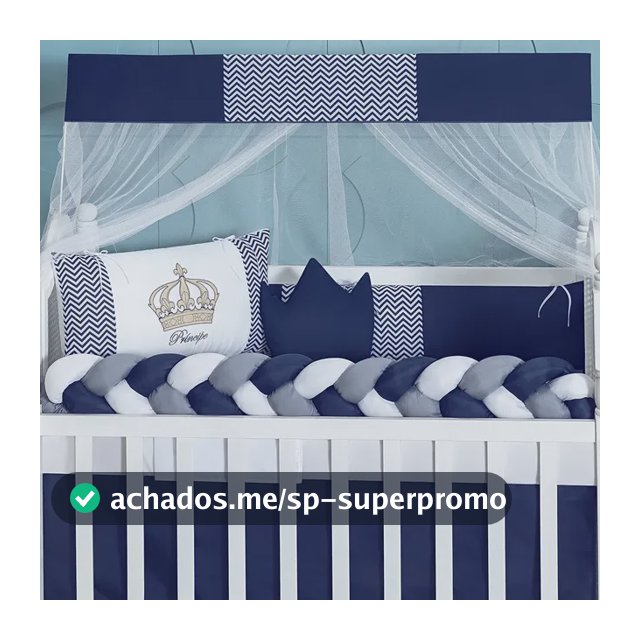 Kit Berço Completo Coroinha Menino Azul Promoção