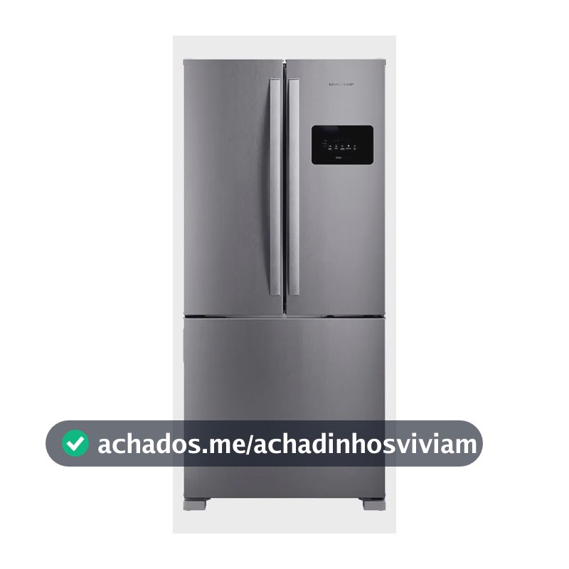 Geladeira Bro85mk 559L Frost Free French Door Brastemp Inox