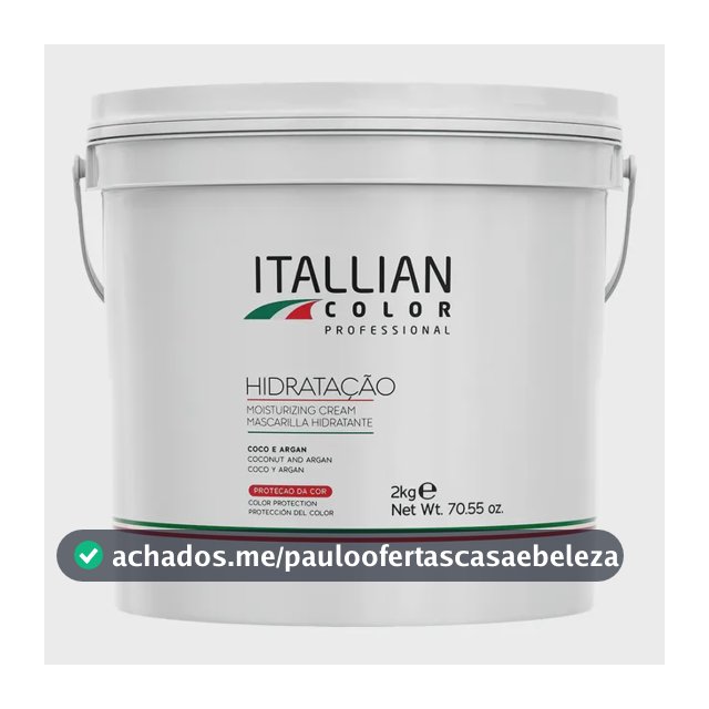 Mascara De Hidratação Para Cabelos Ressecados Itallian 2kg