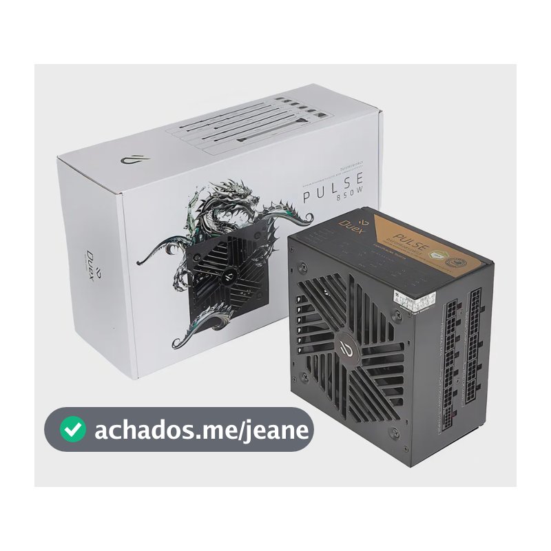 Fonte Duex Pulse Pro 850w Gold Pcf Ativo Full Modular Cor Preto