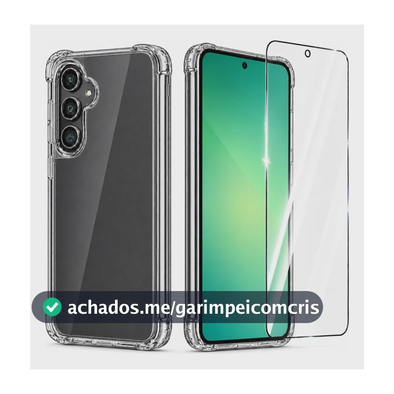 Capa Capinha Anti Shock Para Samsung + Película Cerâmica 3d Transparente E Película A17