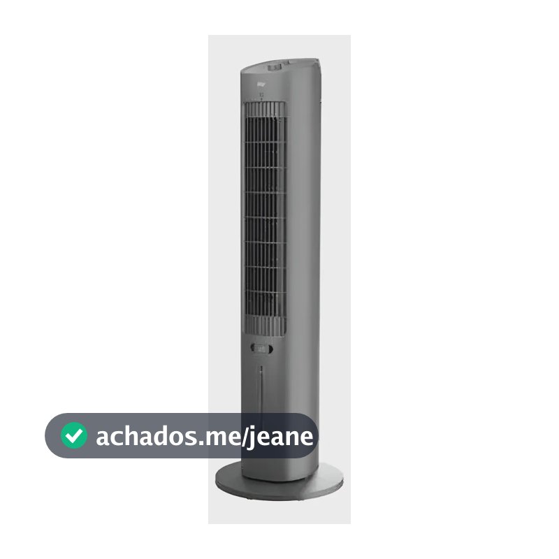Climatizador De Ar Wap Air Fresh 4 Em 1 De Torre 127V Cor Cinza 90W 3L Bolsas De Gel Filtro Colmeia Baixo Ruído Oscilação