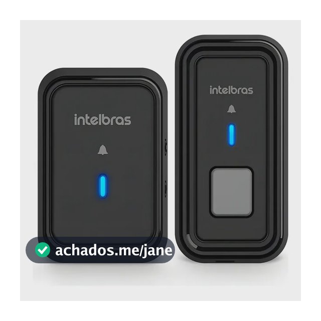 Campainha Sem Fio Intelbras Cib 101s Com Bateria - Cor Preta