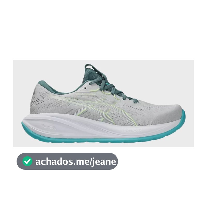 Tênis De Corrida Asics Gel-cumulus 28 Masculino Original Cinza/verde Liso 44 Br