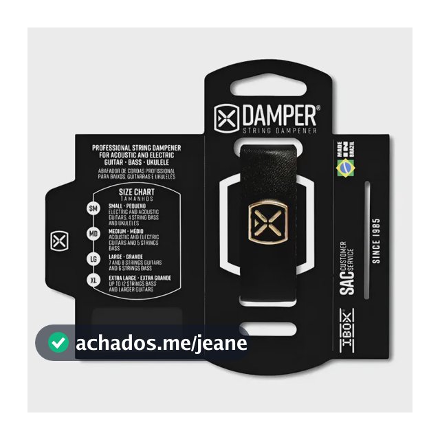 Abafador De Cordas P/ Guitarra//baixo - Damper Couro Preto