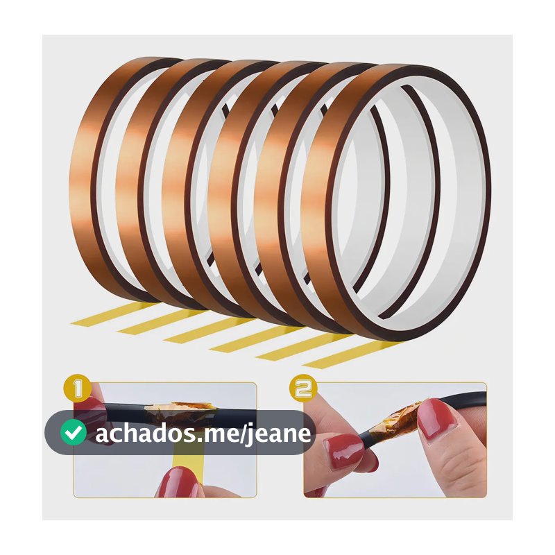5 Fita Adesiva Sublimação Para Caneca Sublimática Térmica 6mm X 33m Mecolour