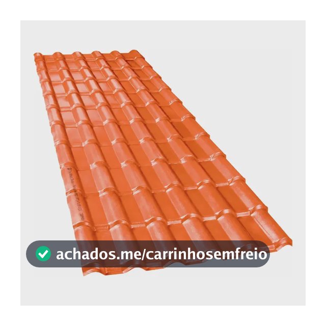 Telha Colonial Pvc Plan Cerâmica 6 Ondas 1.97x0.88 Laranja