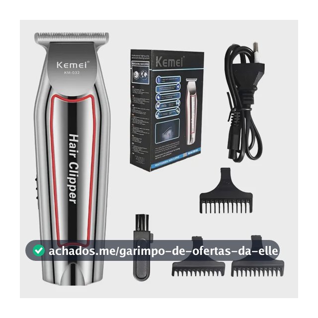 Máquina Acabamento Kemei KM-032 Barba Cabelo Bivolt