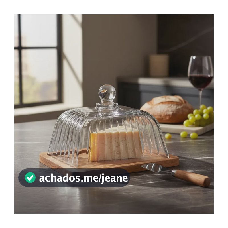 Queijeira Quadrada Montecarlo 18,5cm Hauskraft Transparente
