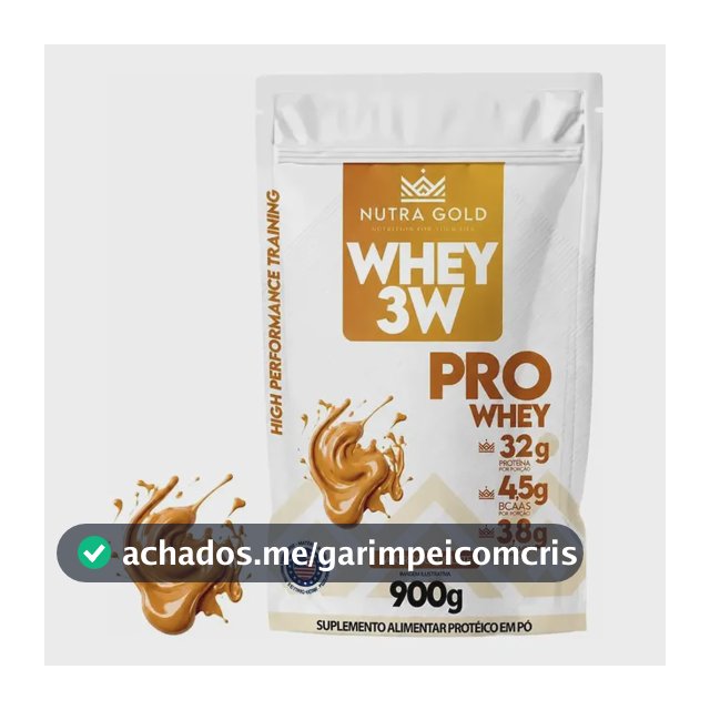 Whey Protein 3w Nutra Gold (32g Proteina)900g Refil Original