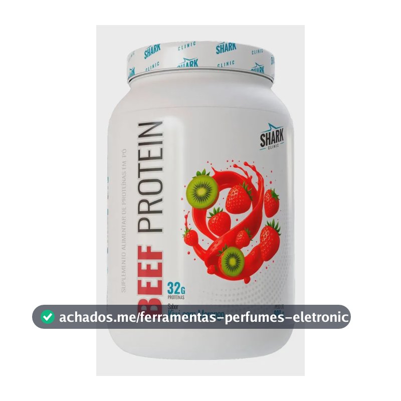 Proteína Shark Pro Beef Isolado Hidrolisado Morango Kiwi em pó x 900g