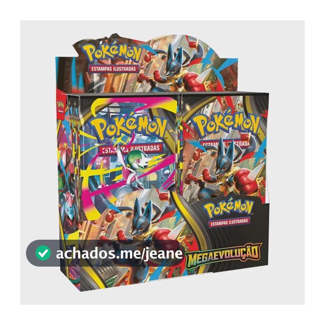 Box de Cartas Pokémon Mega Evolução TCG com 36 Boosters em Português