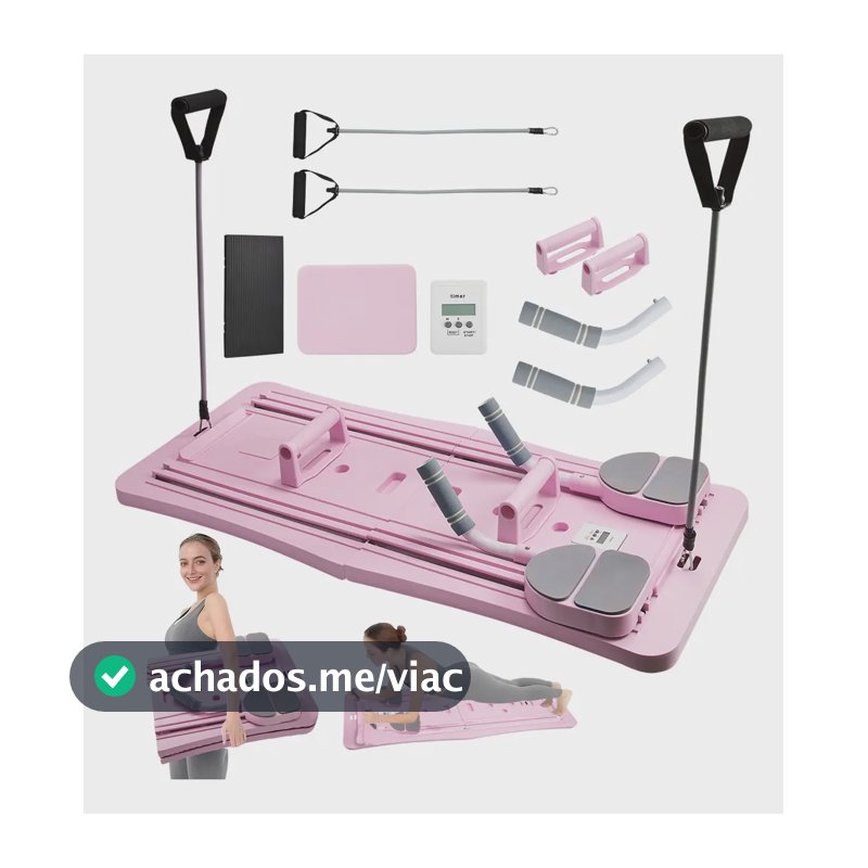 Aparelho Abdominal Joyfox S1190 Dobrável com 8 Níveis de Resistência, para Treino de Pilates