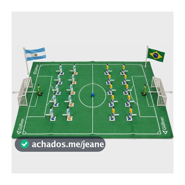 Jogo Futebol Mesa Infantil Completo Brasil Argentina Pintado Verde