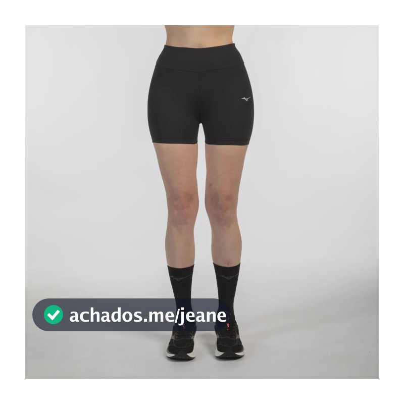 Shorts Feminino Essence Mizuno Pret90 Liso M