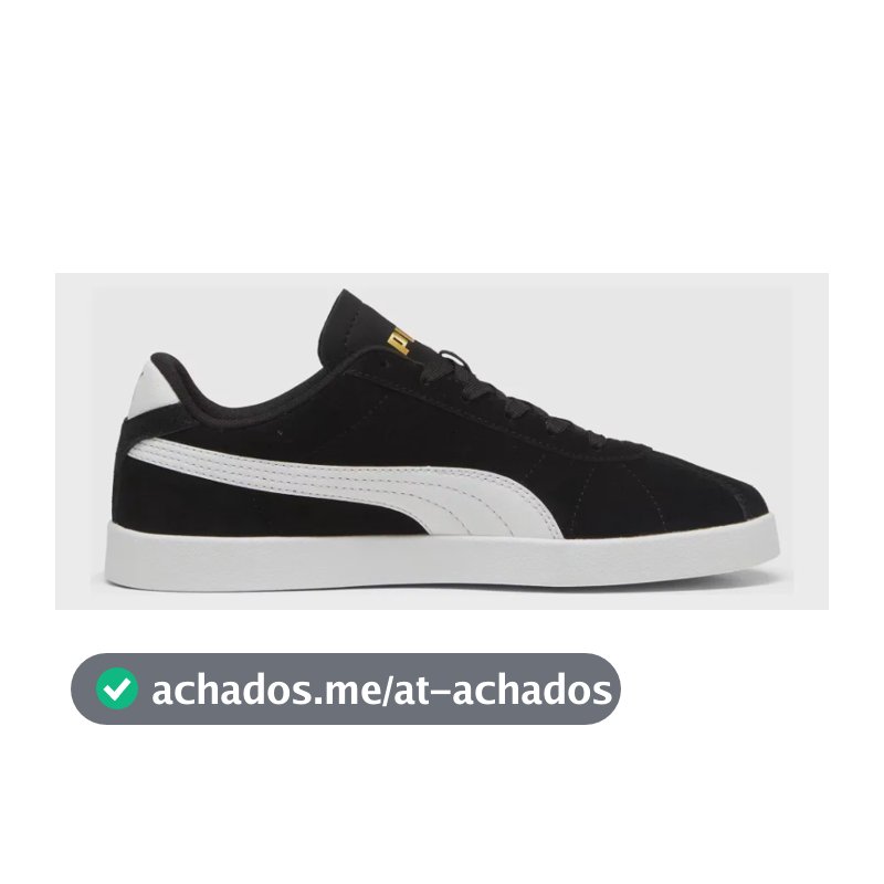 Tênis Feminino Club Ii Puma Preto Liso 37 Br