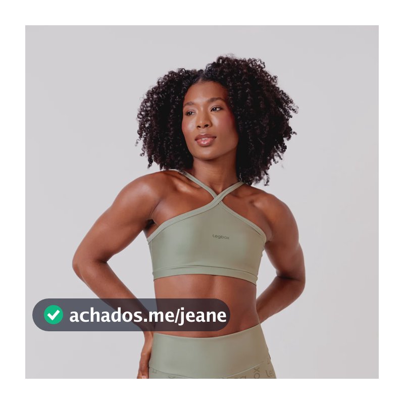 Top Twist Legbox Feminino Original Alta Sustentação Fitness Olive Liso G