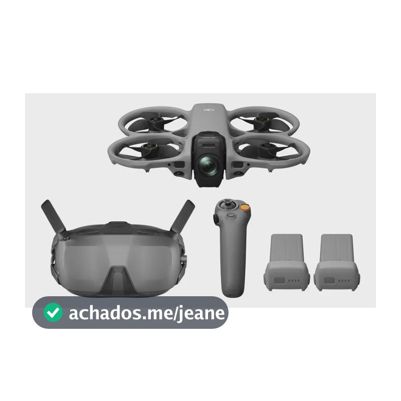 DJI Avata 360 Motion Fly More Combo, Drone com Câmera FPV de 1 Polegada com Imagem 8K 360°, Protetor de Hélices, Óculos N3 e Controle Remoto Motion 3 para Controle de Movimento Intuitivo e Ac - DJI078