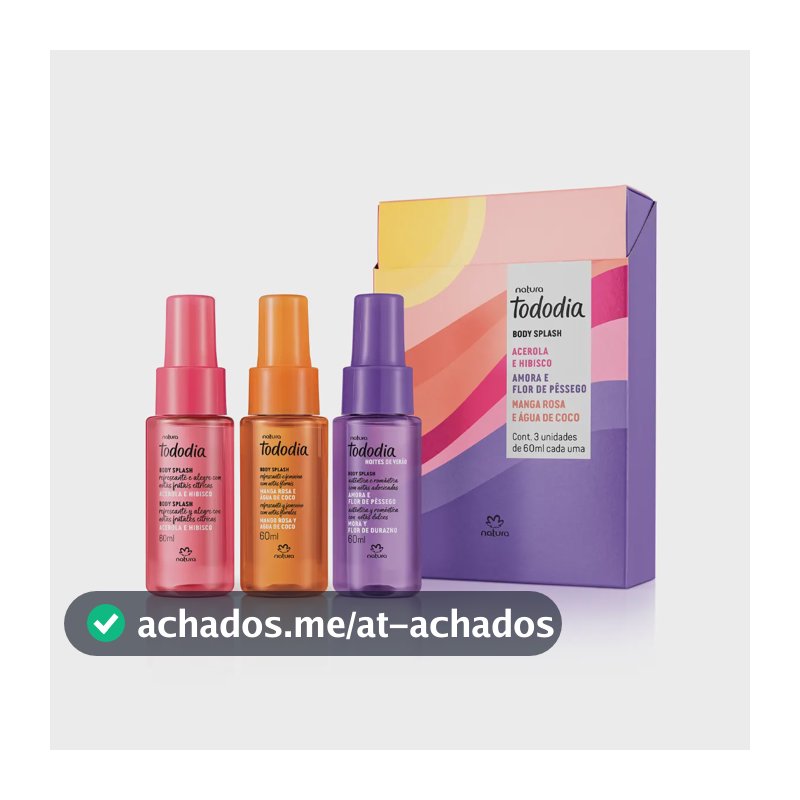 Kit Natura Tododia Body Splash Miniaturas Verão (3 Unidades)