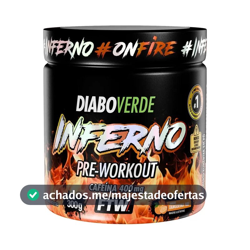 Suplemento FTW Diabo Verde Diablo en pó sabor tangerina fire x 300g