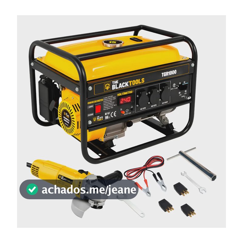 Gerador Energia Gasolina 3.75 Kva 196cc Lixadeira Angular
