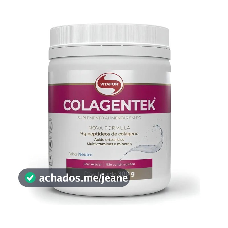 Colágeno Colagentek Neutro 300g Vitafor Sem Sabor