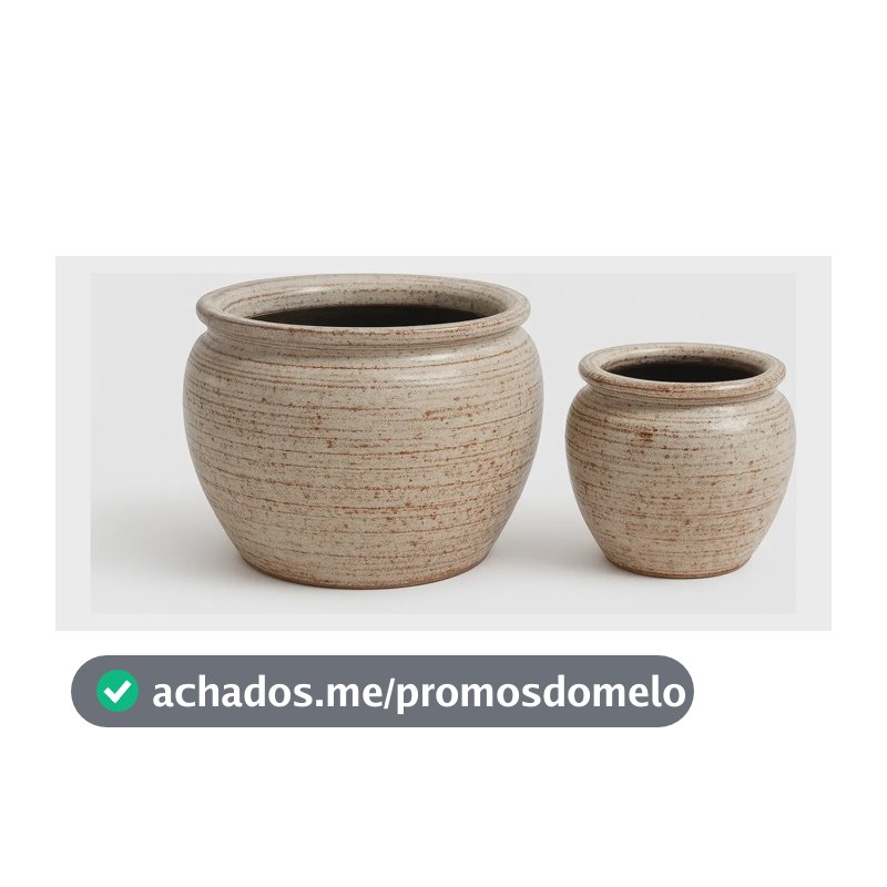 Kit 2 Vaso D Argila Orgânica Artesanal Pintados À Mão Verniz Todo Pintado Pintado À Mão