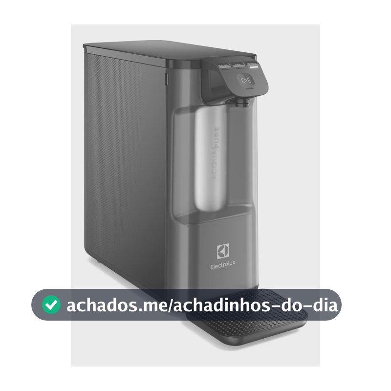 Purificador de Água Gelada Fria e Natural Elétrico Compacto Eletrônico placa Filtro refil 6 meses ou 3000l Painel Touch Bivolt Cinza PE12G Electrolux