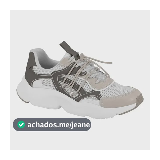 Tênis Vizzano Feminino 1440-111 Branco/cinza Liso 36 Br