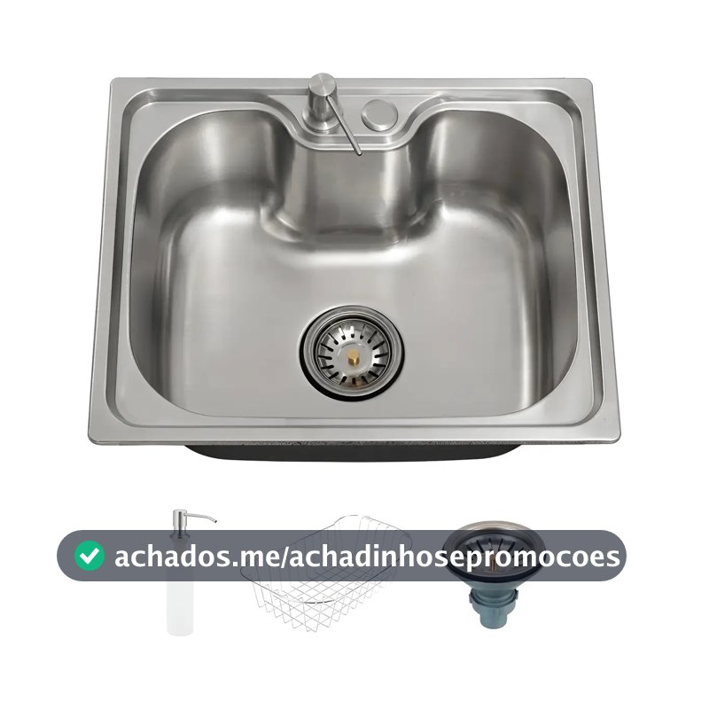 Cuba Gourmet para Cozinha Aço Inox 201 50x40cm Nawa Prata - Pingoo.casa