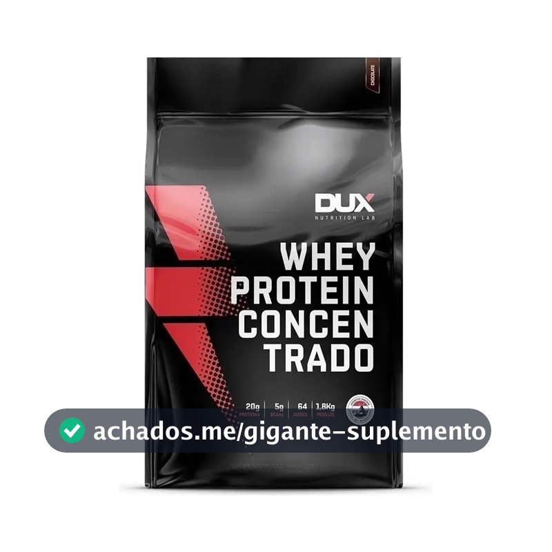 Whey Protein Concentrado Dux Nutrition 1.8 Kg Sabor Chocolate