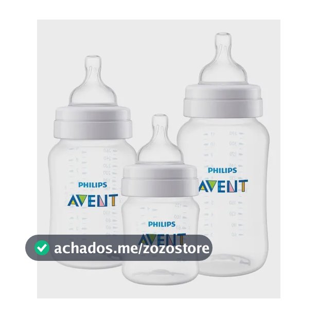 Kit Philips Avent triplo mamadeira clássica Anti-Colic 3.0 transparente 125ml, 260ml e 330ml