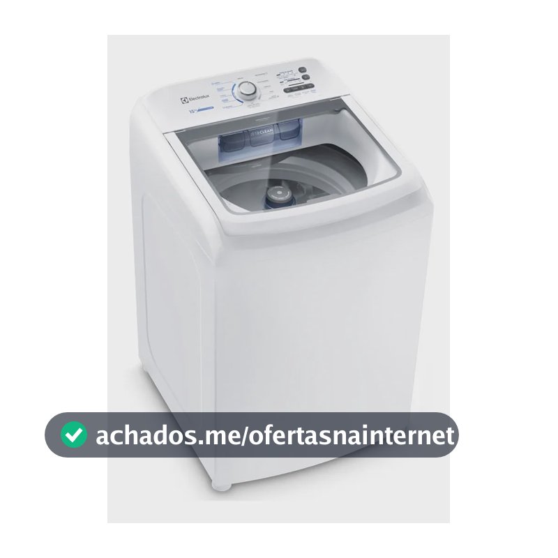 Máquina de Lavar Electrolux 15kg Branca Essential Care com Cesto Inox e Jet&Clean LED15