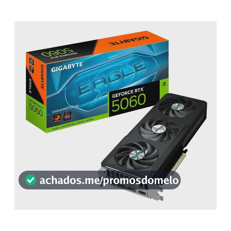 Placa De Vídeo Gigabyte Rtx 5060 Eagle Max Oc 8gb Gddr7
