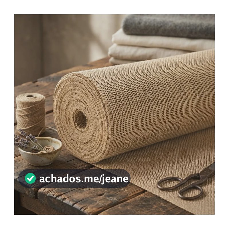 2m Tecido De Juta Natural Tela P/ Artesanato Decoração Palha Juta