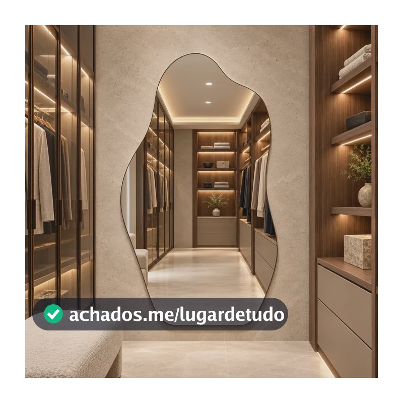 Espelho Rocco Corpo Inteiro Organico 90x40 Pinterest Grande Orgânico - Suporte