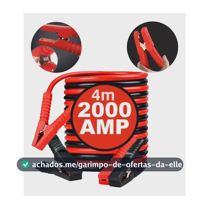 Cabo Auxiliar De Partida Bateria Automotiva 4m 2000amp