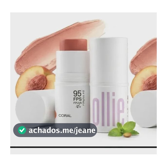 Ollie Bastão 3 Em 1 Coral Blush, Batom E Sombra Fps 95