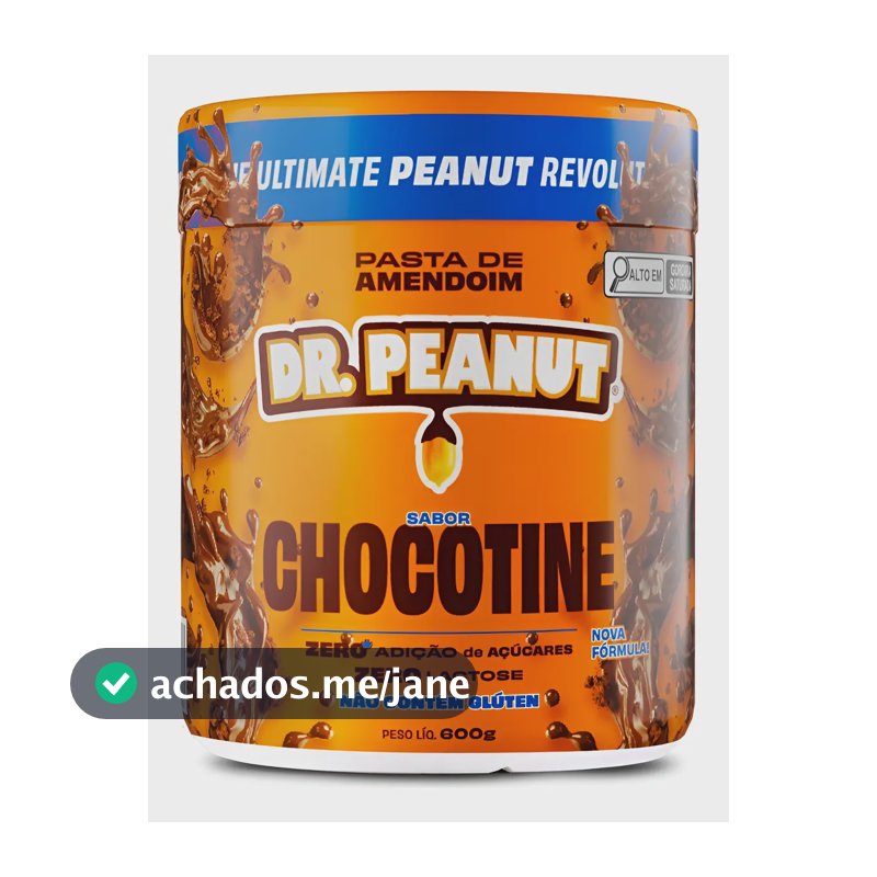 Melhor Pasta De Amendoim Dr. Peanut Com Whey Protein 600g Sabor Chocotine