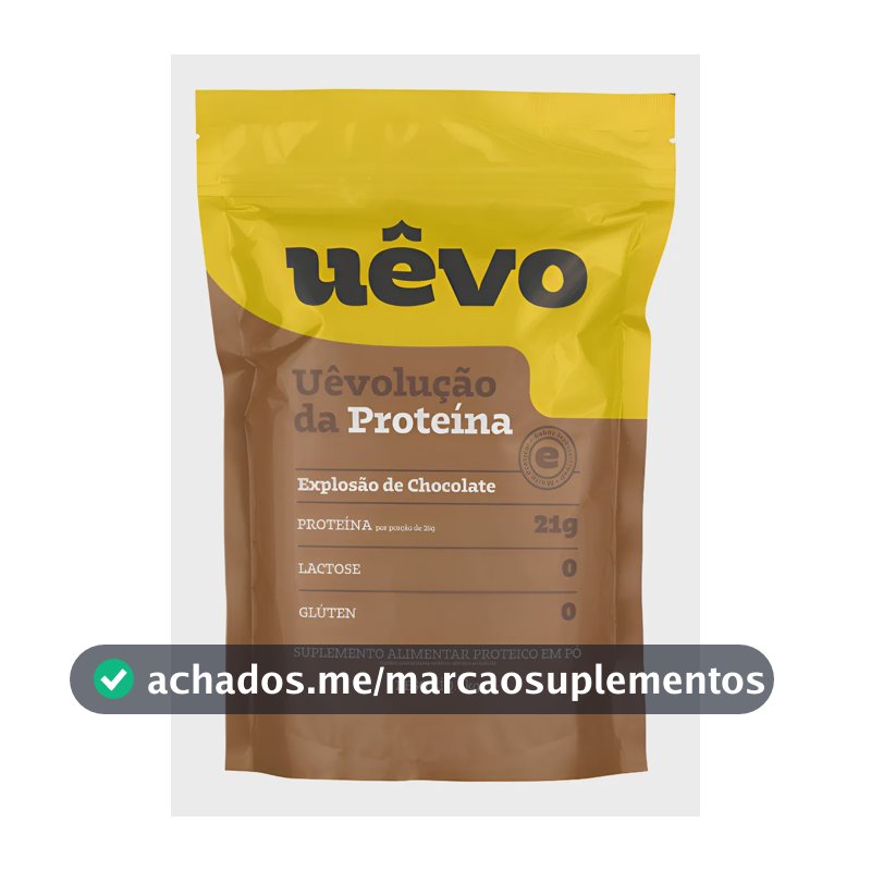 Suplemento Proteína Clara Do Ovo Uêvo 1kg - Sabor Chocolate Explosão De Chocolate