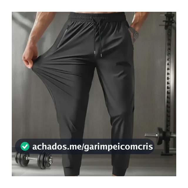 Calça Masculina Com Elastano Esportiva Fitness Slim Fit