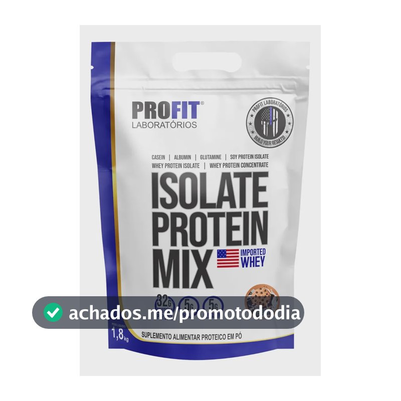 Suplemento en pó ProFit Laboratórios Proteínas de Isolate Protein Mix sabor cookies and cream x 1.8kg