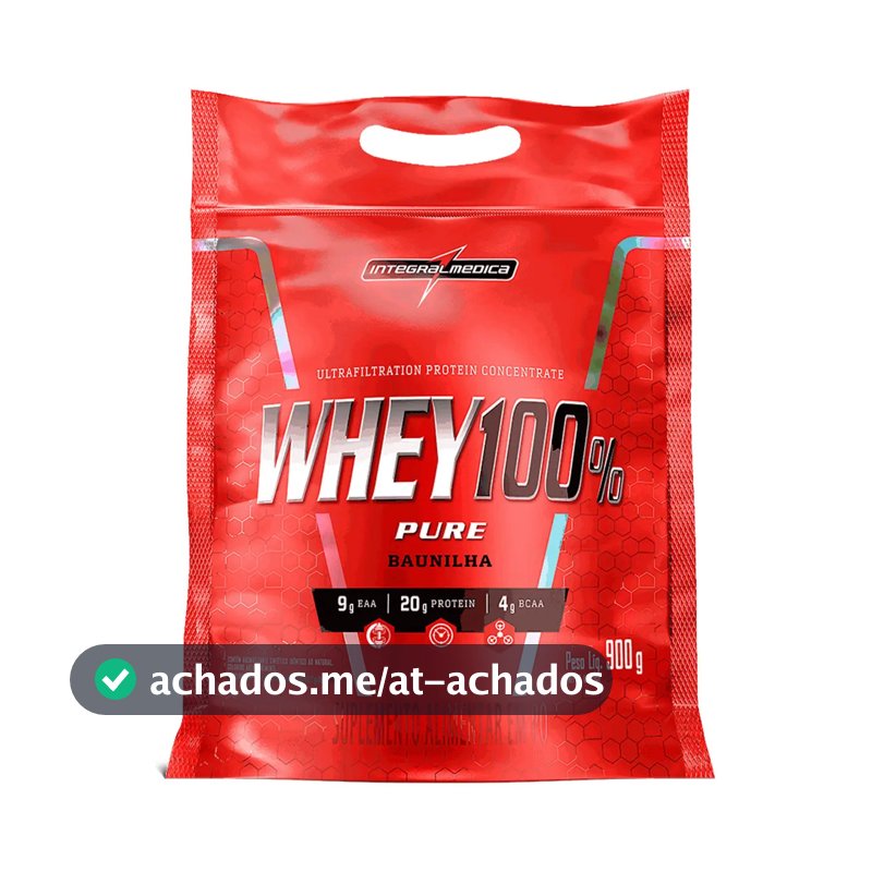 Proteína Integralmédica Whey 100% Pure em pó sabor Baunilha x 900g