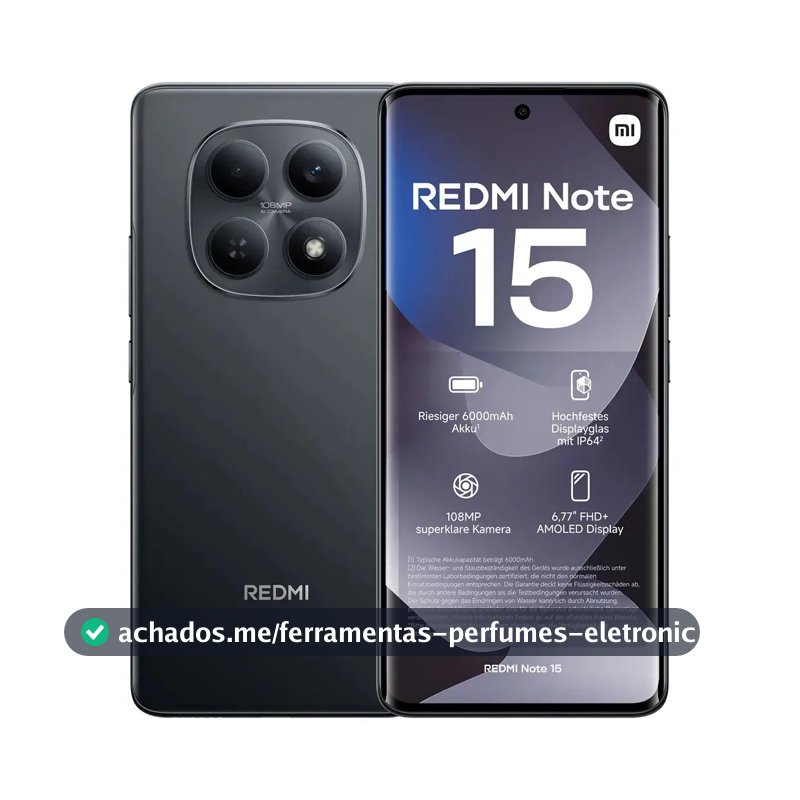 Celular Redmi Note 15 Dual Sim 4G 128gb 6gb Ram - preto