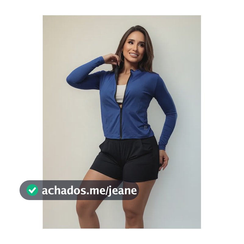 Jaqueta Feminina Com Zíper Proteção Uv Academia Corrida Azul-royal Gg Liso