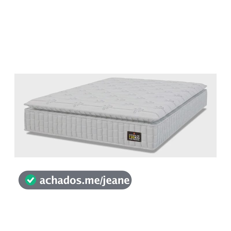 Colchão Queen Espuma D33 Pillow Top Van Gogh Branco Hellen