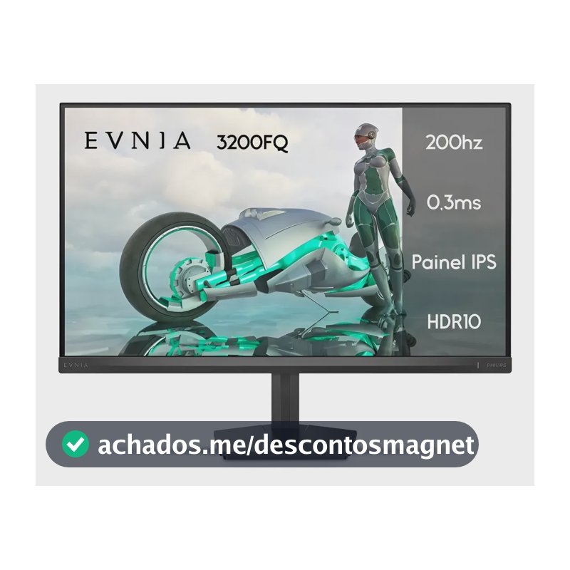 Monitor Gamer Phillips de 23.8" Full HD IPS com 200Hz