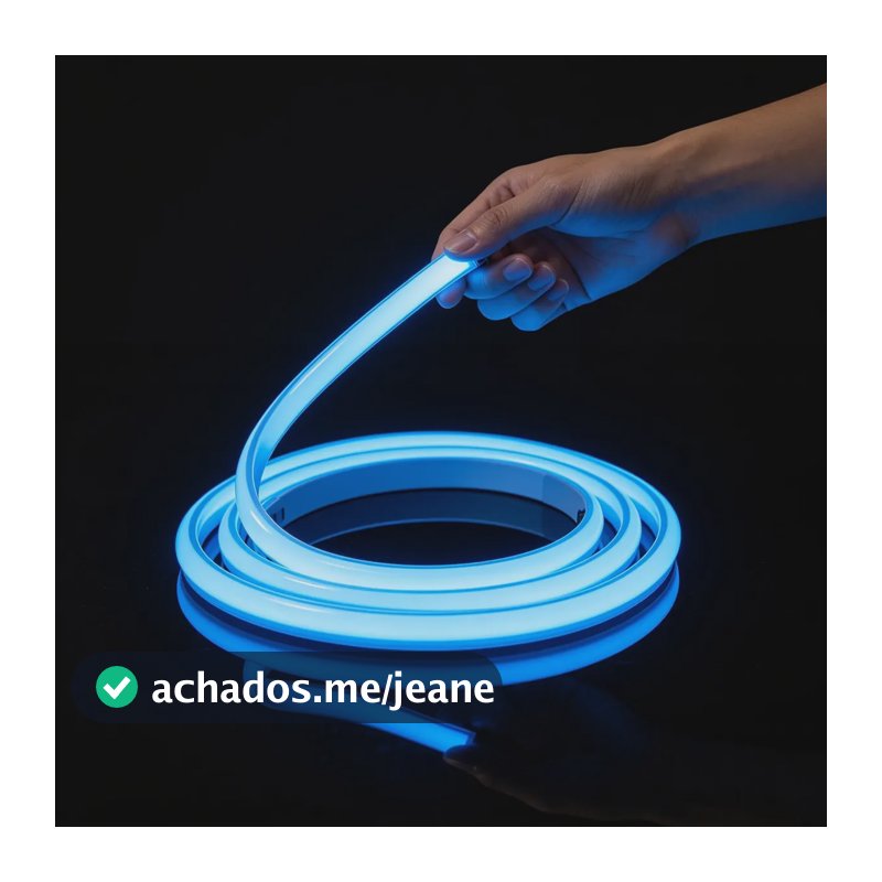 5 Metros Fita Led Neon Mangueira Flex Alto Brilho 12v +fonte Azul