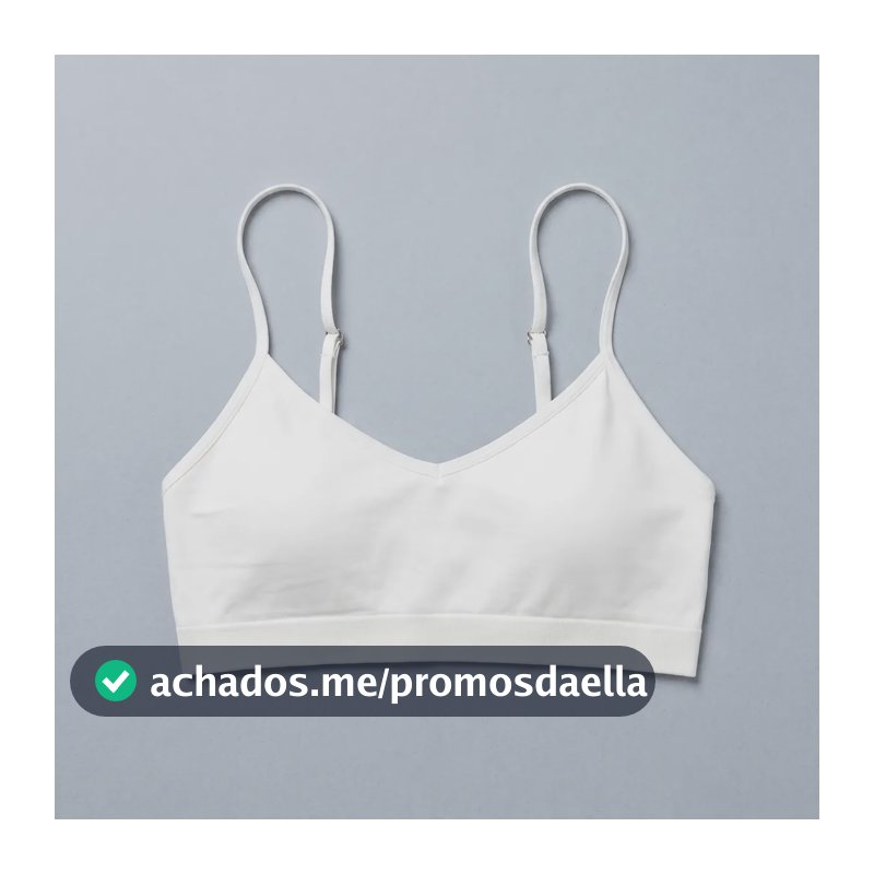 Top Sutiã Sem Bojo Cropped Lingerie Mercado Livre Basics Branco Liso G