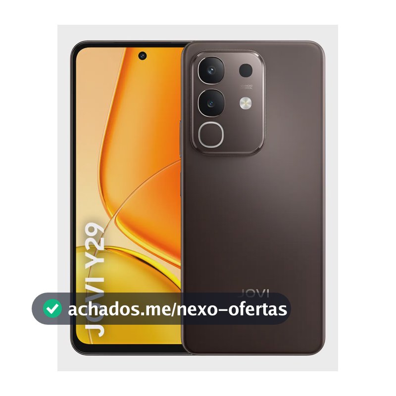 Smartphone JOVI Y29 256gb, 8GB RAM + 8GB RAM Expansível, Câmera 50mp, Snapdragon 685, Bateria 6500mah, Carregamento 44w - Marrom